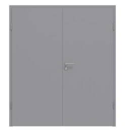 HÖRMANN Doppelflügeltür Staubgrau RAL 7037 Duradecor ProLine Mit Zarge