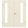 HÖRMANN Doppelflügeltür Gebürstete Pinie Duradecor ProLine Mit Lichtausschnitt LA 24 Bandseitig Mit Zarge