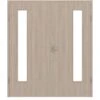 HÖRMANN Doppelflügeltür Graueiche Duradecor ProLine Mit Lichtausschnitt LA 24 Bandseitig Mit Zarge