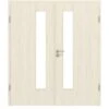 HÖRMANN Doppelflügeltür Gebürstete Pinie Duradecor ProLine Mit Lichtausschnitt LA 24 Schlossseitig Mit Zarge