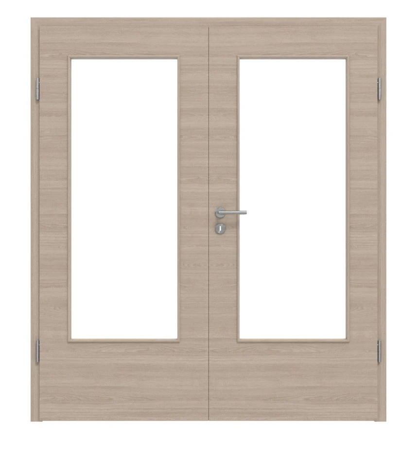 HÖRMANN Doppelflügeltür Graueiche Quer Duradecor ProLine Mit Lichtausschnitt LA-DIN Mit Zarge 1 HÖRMANN Doppelflügeltür Graueiche Quer Duradecor ProLine Mit Lichtausschnitt LA-DIN Mit Zarge
