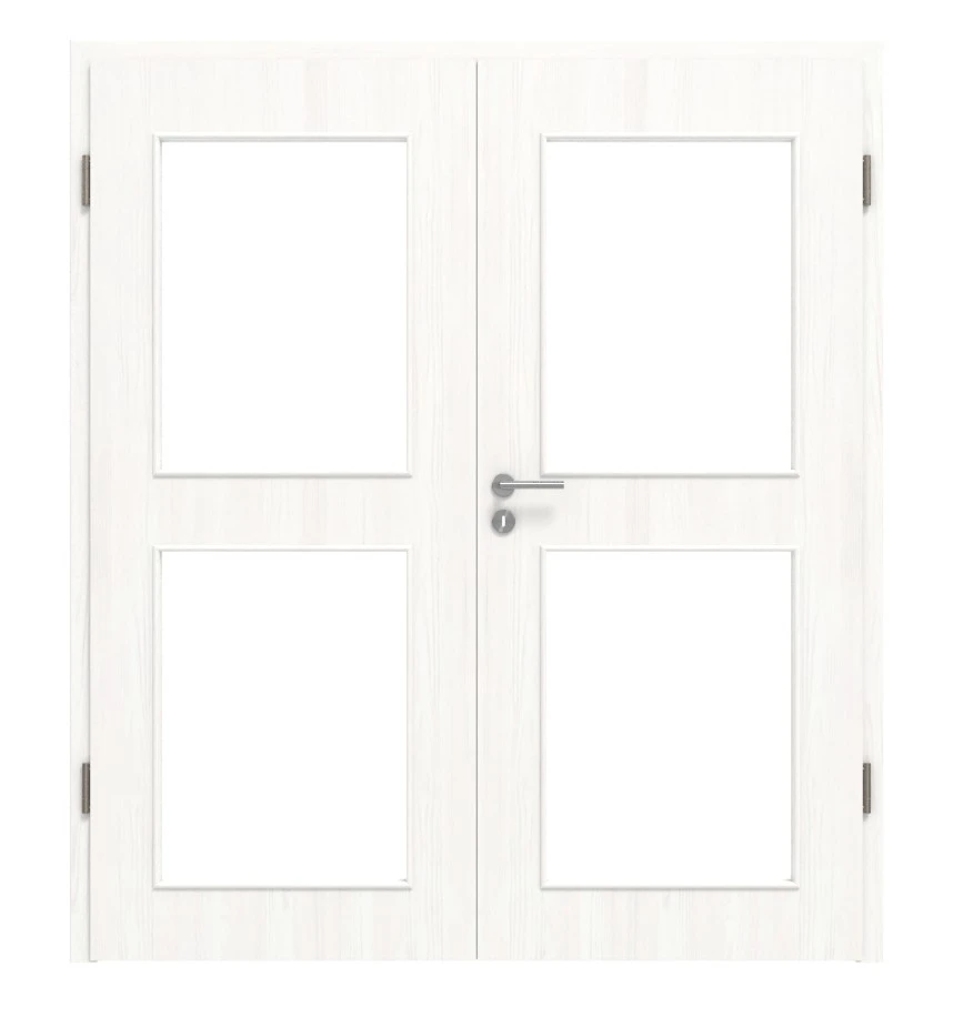HÖRMANN Doppelflügeltür Gebürstetes Weiß Duradecor ProLine Mit Lichtausschnitt LA 12 Mit Zarge 1 HÖRMANN Doppelflügeltür Gebürstetes Weiß Duradecor ProLine Mit Lichtausschnitt LA 12 Mit Zarge