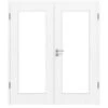HÖRMANN Doppelflügeltür Esche Weiß Duradecor ProLine Mit Lichtausschnitt LA 8 Mit Zarge