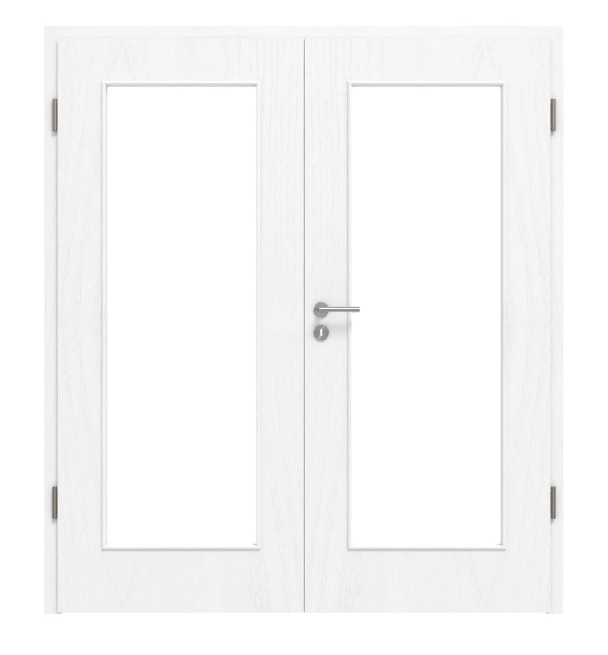 HÖRMANN Doppelflügeltür Esche Weiß Duradecor ProLine Mit Lichtausschnitt LA 8 Mit Zarge 1 HÖRMANN Doppelflügeltür Esche Weiß Duradecor ProLine Mit Lichtausschnitt LA 8 Mit Zarge