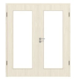 HÖRMANN Doppelflügeltür Gebürstete Pinie Duradecor ProLine Mit Lichtausschnitt LA 8 Mit Zarge