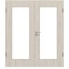 HÖRMANN Doppelflügeltür Gebürstete Salzeiche Duradecor ProLine Mit Lichtausschnitt LA 8 Mit Zarge