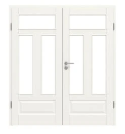 HÖRMANN Doppelflügeltür Carolina 5 Weißlack ClassicLine Mit Lichtausschnitt LA 2 Mit Zarge