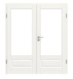 HÖRMANN Doppelflügeltür Carolina 5 Weißlack ClassicLine Mit Lichtausschnitt LA 3 Mit Zarge