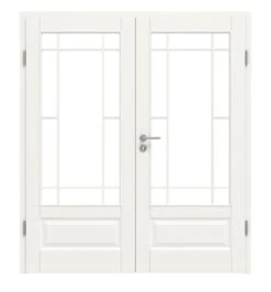 HÖRMANN Doppelflügeltür Carolina 5 Weißlack ClassicLine Mit Lichtausschnitt LA Lugano Mit Zarge