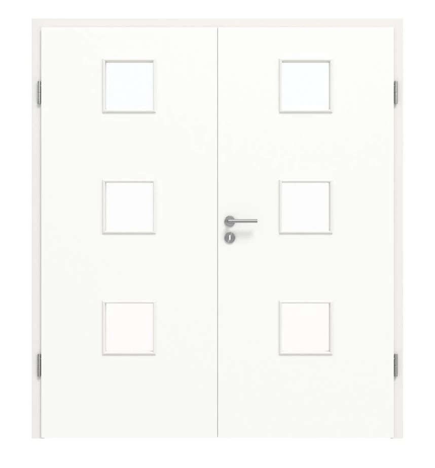 HÖRMANN Doppelflügeltür Ultramatt Weiß Proline Concepto Mit Lichtausschnitt LA 10 Mit Zarge 1 HÖRMANN Doppelflügeltür Ultramatt Weiß Proline Concepto Mit Lichtausschnitt LA 10 Mit Zarge
