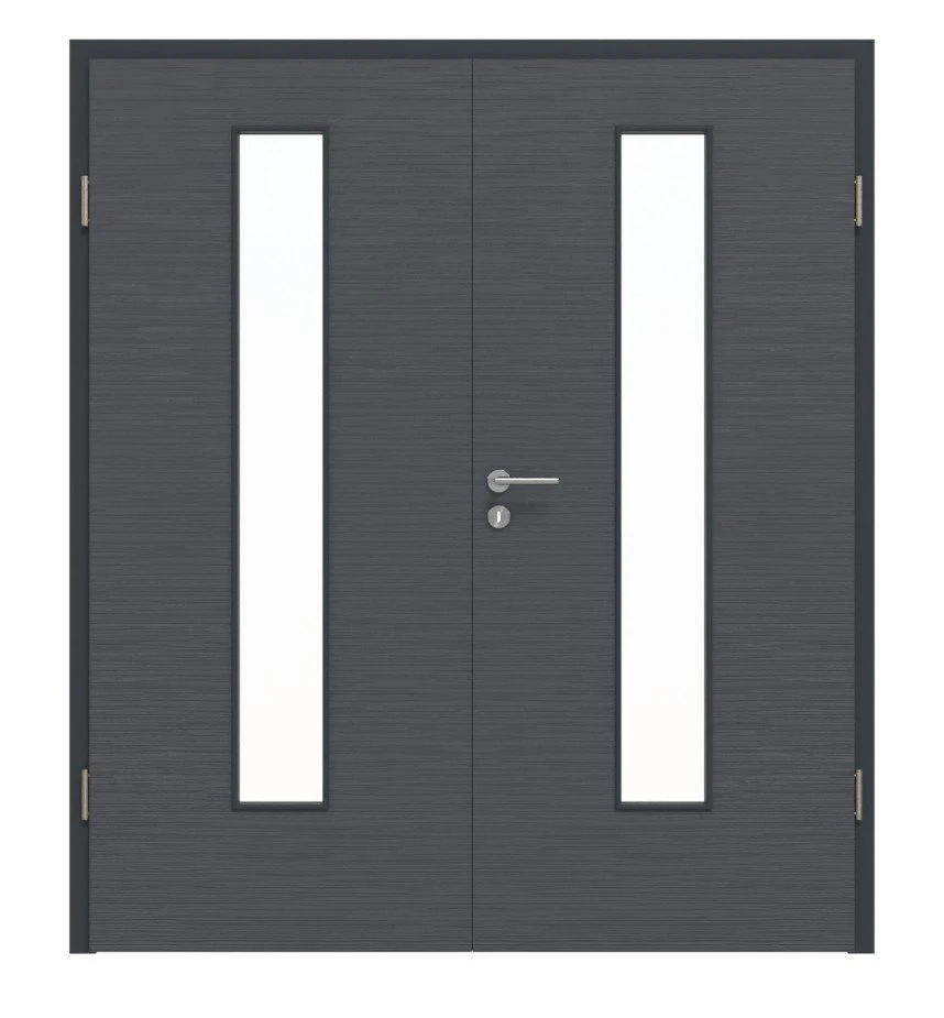 HÖRMANN Doppelflügeltür Schiefer Anthrazit Proline Concepto Mit Lichtausschnitt LA 24 Mit Zarge 1 HÖRMANN Doppelflügeltür Schiefer Anthrazit Proline Concepto Mit Lichtausschnitt LA 24 Mit Zarge
