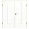 HÖRMANN Doppelflügeltür Ultramatt Weiß Proline Concepto Mit Lichtausschnitt LA 24 Mit Zarge