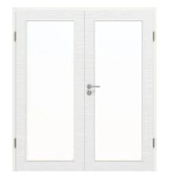 HÖRMANN Doppelflügeltür Schiefer Weiß Proline Concepto Mit Lichtausschnitt LA 27 Mit Zarge