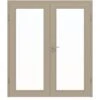 HÖRMANN Doppelflügeltür Ultramatt Taupe Proline Concepto Mit Lichtausschnitt LA 27 Mit Zarge