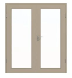 HÖRMANN Doppelflügeltür Ultramatt Taupe Proline Concepto Mit Lichtausschnitt LA 27 Mit Zarge