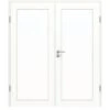 HÖRMANN Doppelflügeltür Ultramatt Weiß Proline Concepto Mit Lichtausschnitt LA 27 Mit Zarge