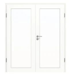HÖRMANN Doppelflügeltür Ultramatt Weiß Proline Concepto Mit Lichtausschnitt LA 27 Mit Zarge