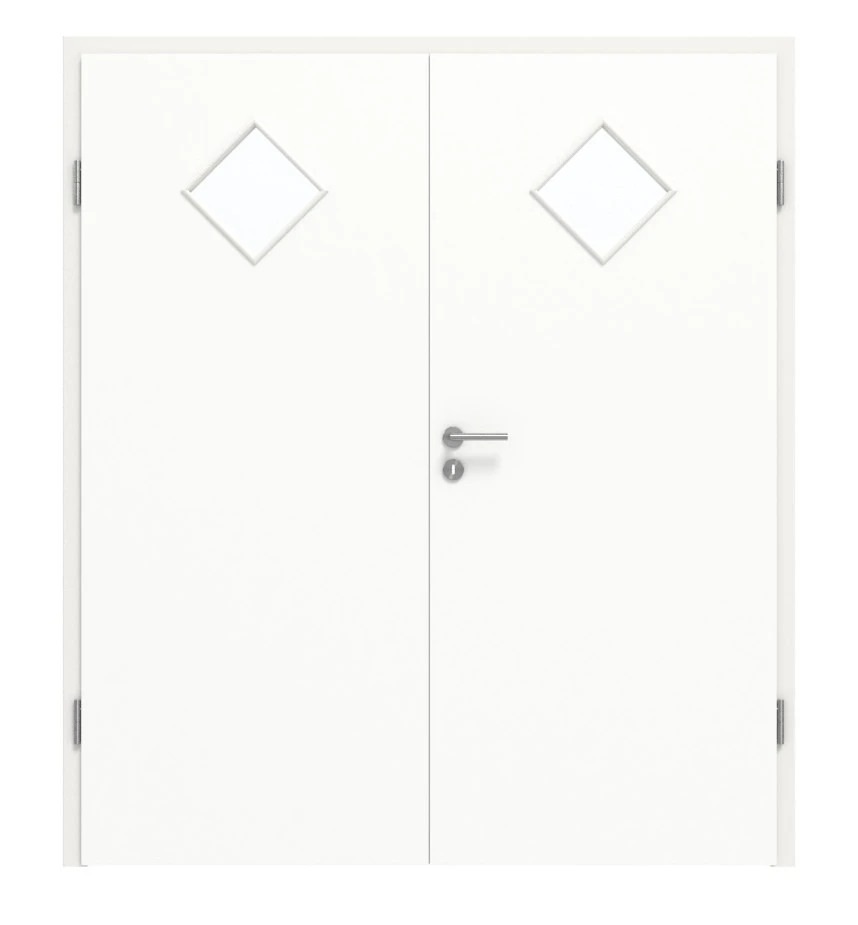 HÖRMANN Doppelflügeltür Ultramatt Weiß Proline Concepto Mit Lichtausschnitt LA 6 Mit Zarge 1 HÖRMANN Doppelflügeltür Ultramatt Weiß Proline Concepto Mit Lichtausschnitt LA 6 Mit Zarge