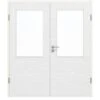 HÖRMANN Doppelflügeltür Schiefer Weiß Proline Concepto Mit Lichtausschnitt LA 7 Mit Zarge