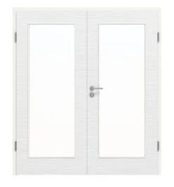 HÖRMANN Doppelflügeltür Schiefer Weiß Proline Concepto Mit Lichtausschnitt LA 8 Mit Zarge