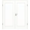 HÖRMANN Doppelflügeltür Ultramatt Weiß Proline Concepto Mit Lichtausschnitt LA 8 Mit Zarge