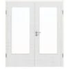 HÖRMANN Doppelflügeltür Leinen Weiß Proline Concepto Mit Lichtausschnitt LA-DIN Mit Zarge