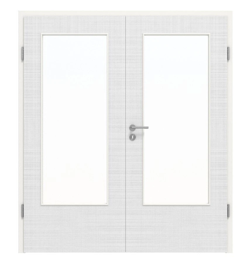 HÖRMANN Doppelflügeltür Leinen Weiß Proline Concepto Mit Lichtausschnitt LA-DIN Mit Zarge 1 HÖRMANN Doppelflügeltür Leinen Weiß Proline Concepto Mit Lichtausschnitt LA-DIN Mit Zarge