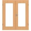 HÖRMANN Doppelflügeltür Georgia 1 Französische Buche Duradecor ClassicLine Mit Lichtausschnitt LA Mit Zarge