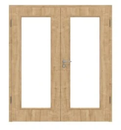 HÖRMANN Doppelflügeltür Georgia 1 Wildeiche Duradecor ClassicLine Mit Lichtausschnitt LA Mit Zarge