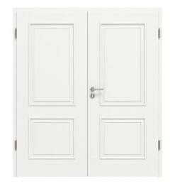 HÖRMANN Doppelflügeltür Georgia 2 Verkehrsweiß RAL 9016 Duradecor ClassicLine Mit Zarge