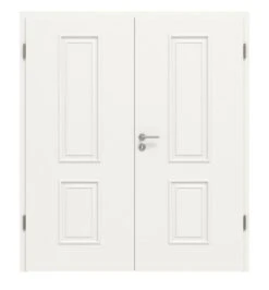 HÖRMANN Doppelflügeltür Georgia 5 Verkehrsweiß RAL 9016 Duradecor ClassicLine Mit Zarge