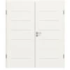 HÖRMANN Doppelflügeltür Groove 11 Weißlack DesignLine Mit Zarge