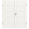 HÖRMANN Doppelflügeltür Groove 13 Weißlack DesignLine Mit Zarge