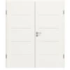 HÖRMANN Doppelflügeltür Groove 14 Weißlack DesignLine Mit Zarge