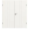 HÖRMANN Doppelflügeltür Groove 23 Weißlack DesignLine Mit Zarge