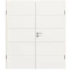 HÖRMANN Doppelflügeltür Groove 27 Weißlack DesignLine Mit Zarge