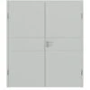 HÖRMANN Doppelflügeltür Groove 29 Grau RAL 7035 Lack DesignLine Mit Zarge