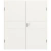 HÖRMANN Doppelflügeltür Groove 29 Weißlack DesignLine Mit Zarge