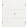 HÖRMANN Doppelflügeltür Groove 31 Weißlack DesignLine Mit Zarge