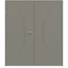 HÖRMANN Doppelflügeltür Groove 49 Staubgrau RAL 7037 Lack DesignLine Mit Zarge