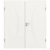 HÖRMANN Doppelflügeltür Groove 49 Weißlack DesignLine Mit Zarge