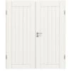 HÖRMANN Doppelflügeltür Groove 54 Weißlack DesignLine Mit Zarge