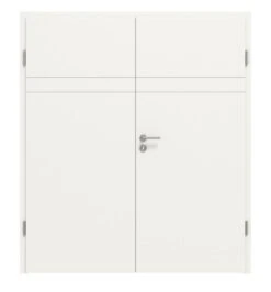 HÖRMANN Doppelflügeltür Groove 78 Weißlack DesignLine Mit Zarge