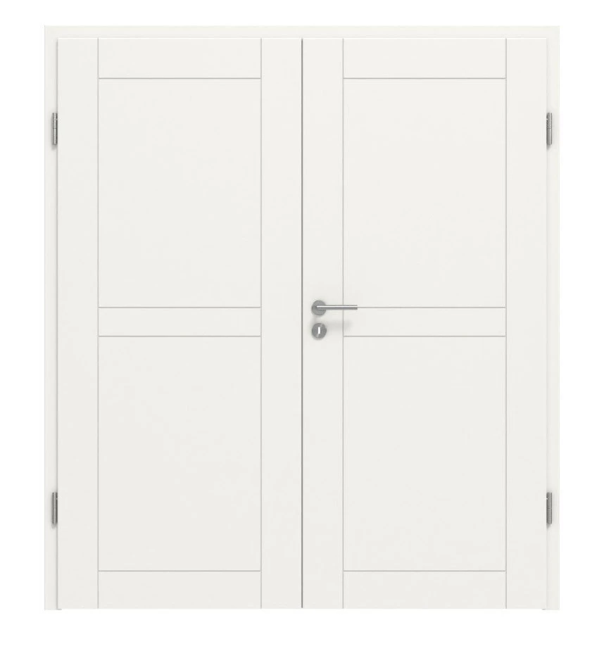 HÖRMANN Doppelflügeltür Groove 88 Weißlack DesignLine Mit Zarge 1 HÖRMANN Doppelflügeltür Groove 88 Weißlack DesignLine Mit Zarge