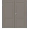 HÖRMANN Doppelflügeltür Groove 92 Taupe RAL 7048 Lack DesignLine Mit Zarge