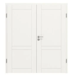 HÖRMANN Doppelflügeltür Groove 92 Weißlack DesignLine Mit Zarge