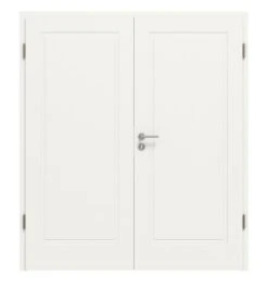 HÖRMANN Doppelflügeltür Montana 1 Weißlack ClassicLine Mit Zarge