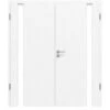 HÖRMANN Doppelflügeltür Pure 1 Esche Weiß Duradecor DesignLine Mit Lichtausschnitt Bandseite Mit Zarge