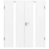 HÖRMANN Doppelflügeltür Pure 1 Esche Weiß Duradecor DesignLine Mit Lichtausschnitt Mittig Mit Zarge