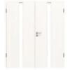 HÖRMANN Doppelflügeltür Pure 1 Gebürstetes Weiß Duradecor DesignLine Mit Lichtausschnitt Mittig Mit Zarge